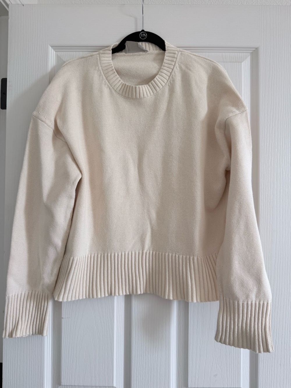 Everlane Cream Scoopneck Crew Sweater